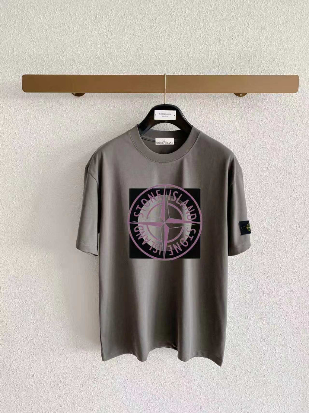 Stone Island Oversized Compass Rose Badge Print T-Shirt