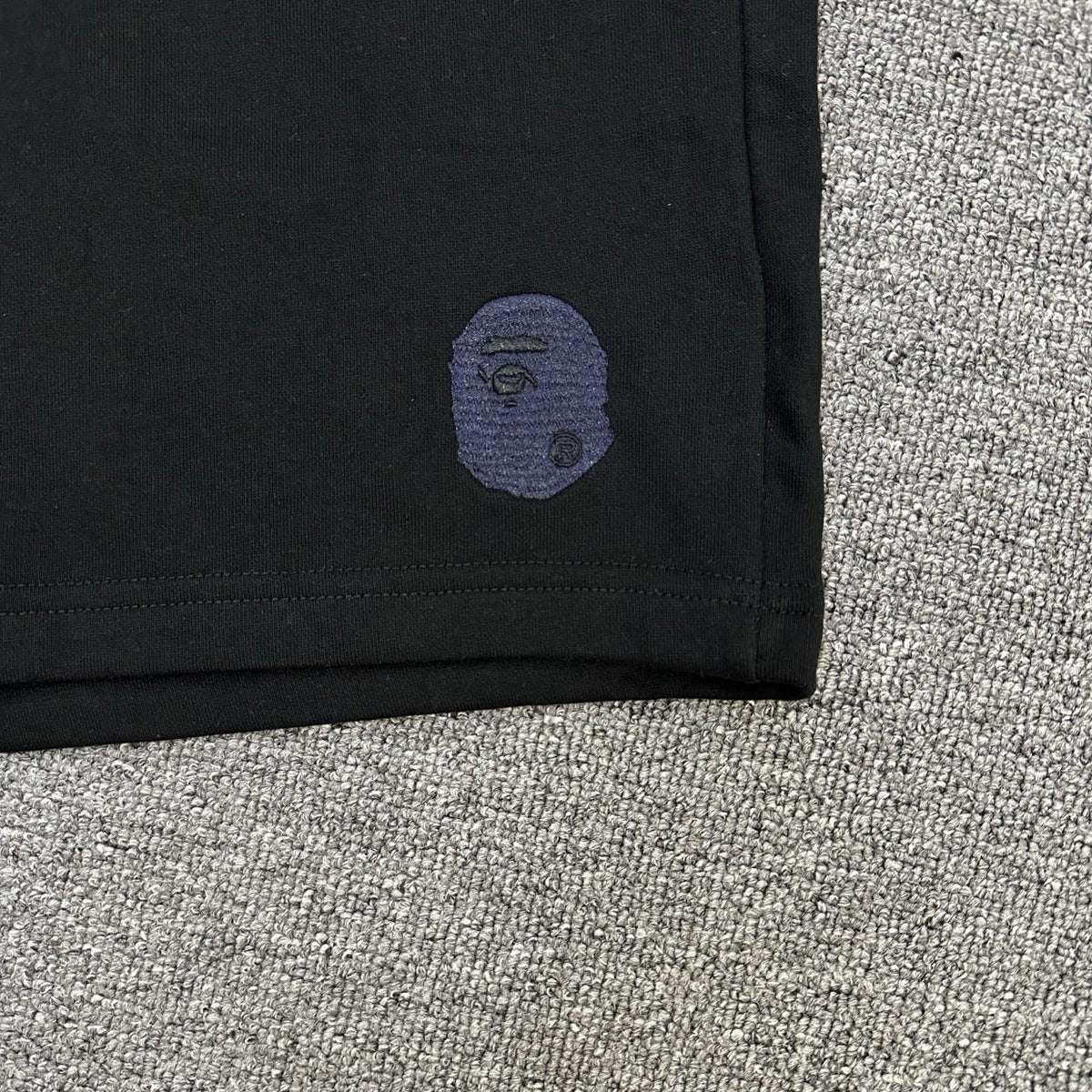 A Bathing Ape Tone-on-Tone Ape Head Embroidered Shorts