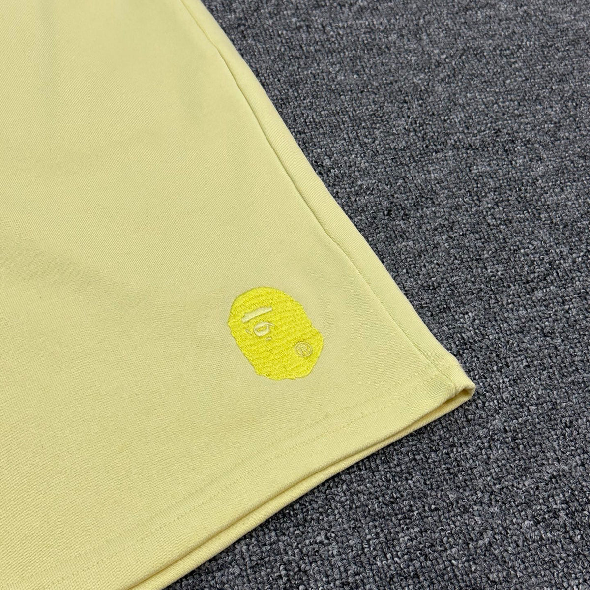 A Bathing Ape Tone-on-Tone Ape Head Embroidered Shorts