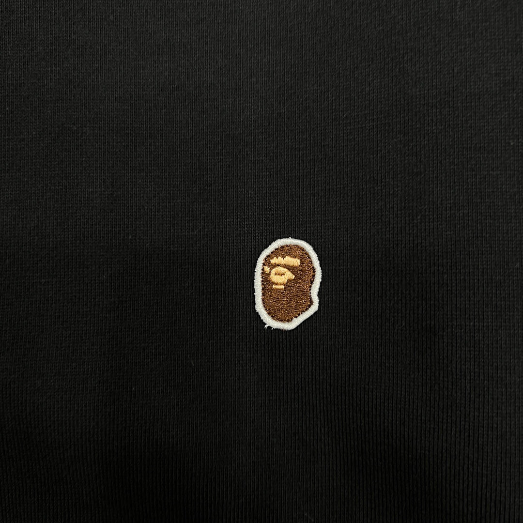 BAPE One Point Ape Head Crewneck Sweatshirt - 420gsm - Gray / Black