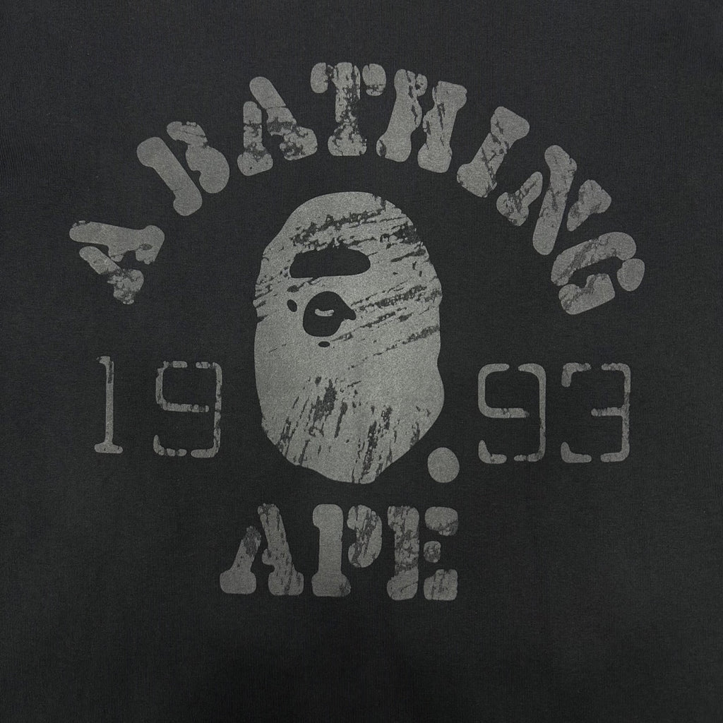BAPE SS25 "A Bathing Ape" 1993 Distressed Varsity Ape Head Oversized Heavyweight Unisex T-Shirt
