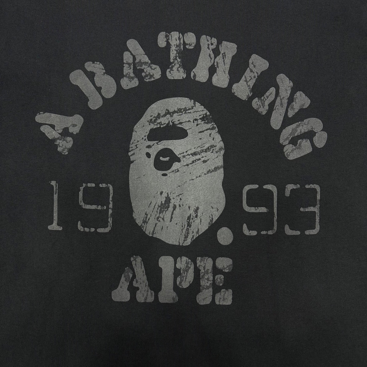 BAPE SS25 "A Bathing Ape" 1993 Distressed Varsity Ape Head Oversized Heavyweight Unisex T-Shirt