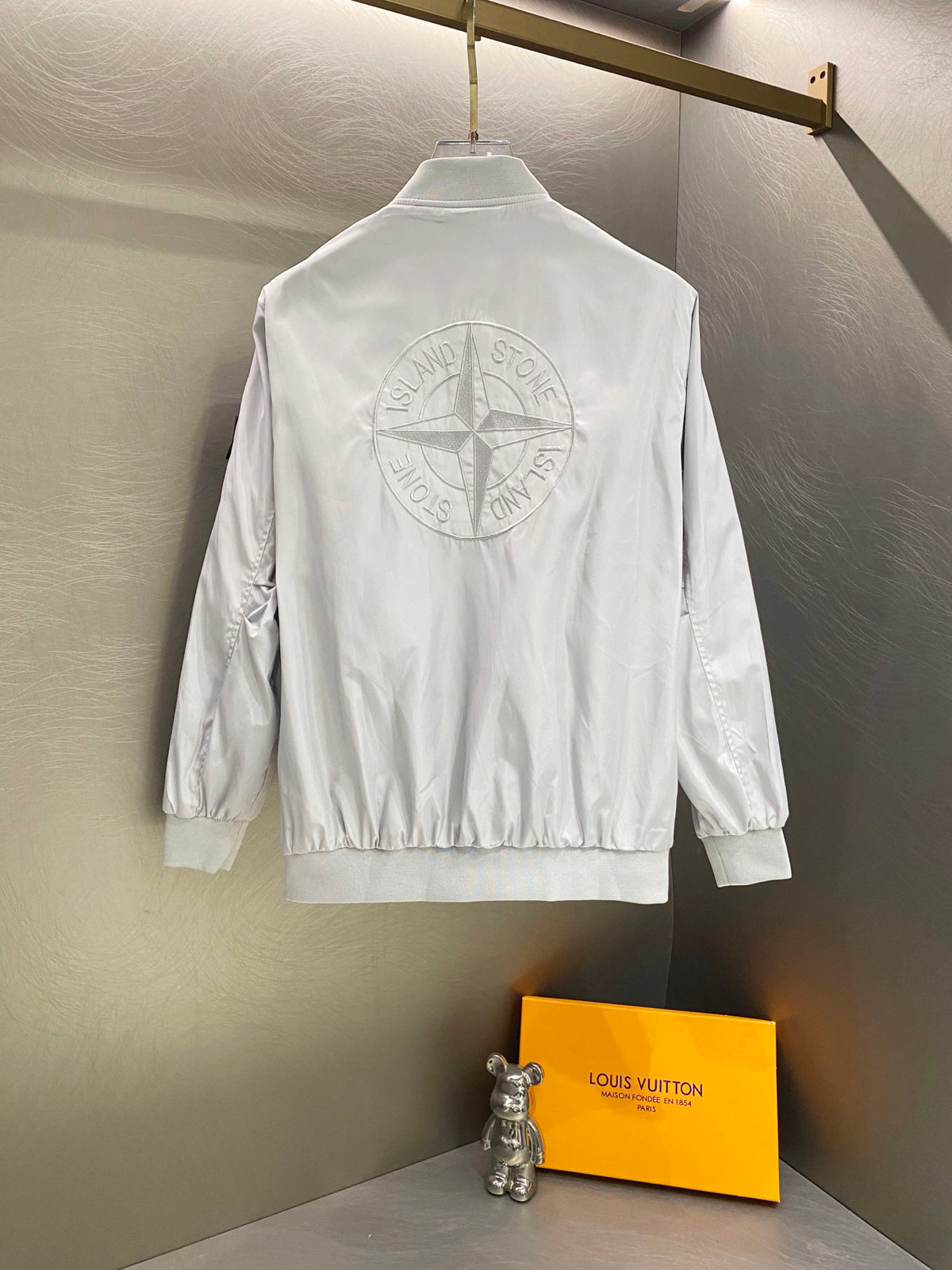 Stone Island High-Gloss Nylon Compass Badge Bomber Jacket - 3 Colors