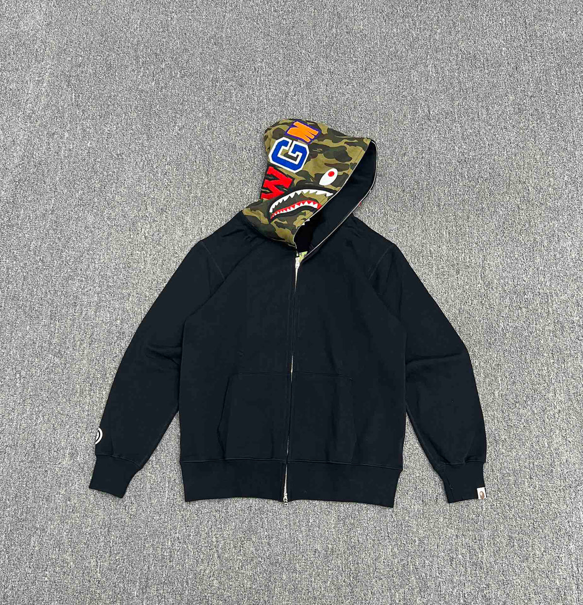 BAPE Original Woodland Camo Shark Full-Zip Hoodie