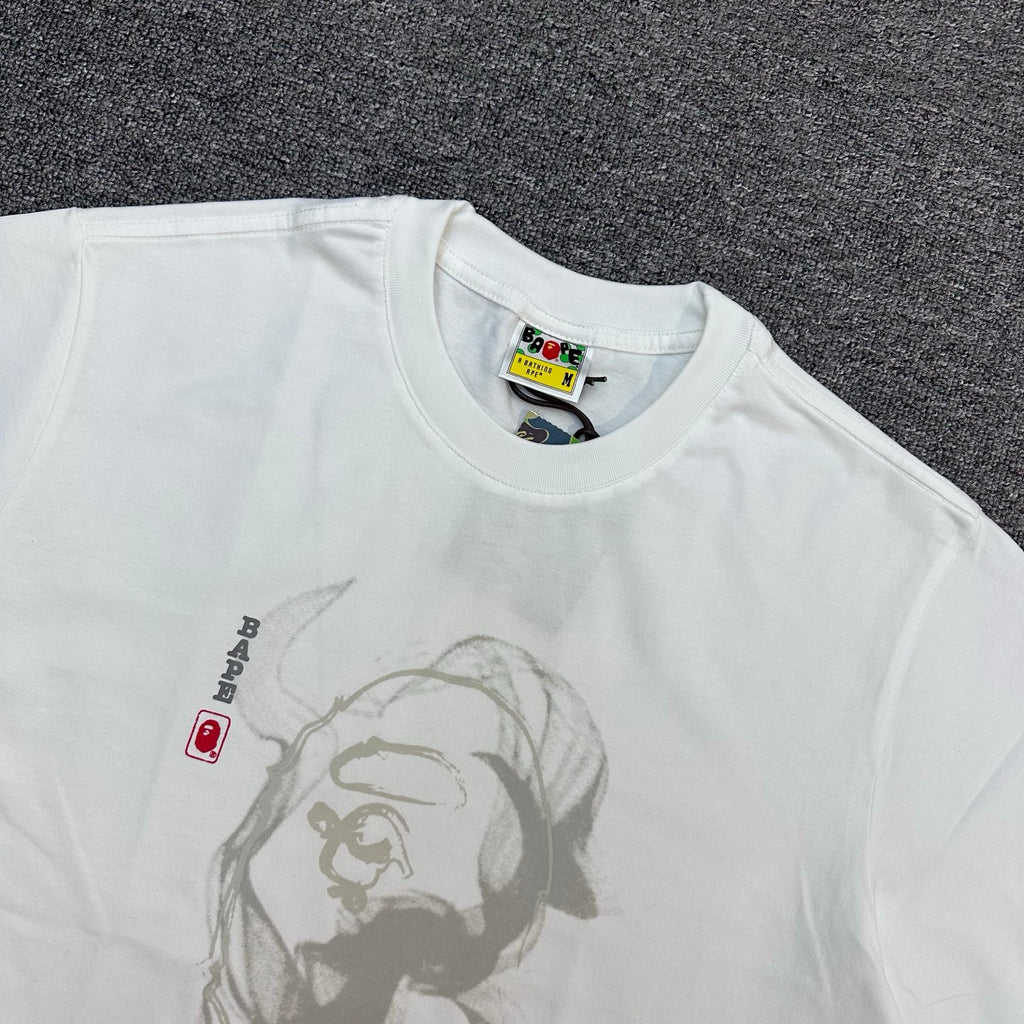 BAPE FW25 Mosquito Coil Ink Wash Ape Sumi-E Oversized Heavyweight Unisex T-Shirt