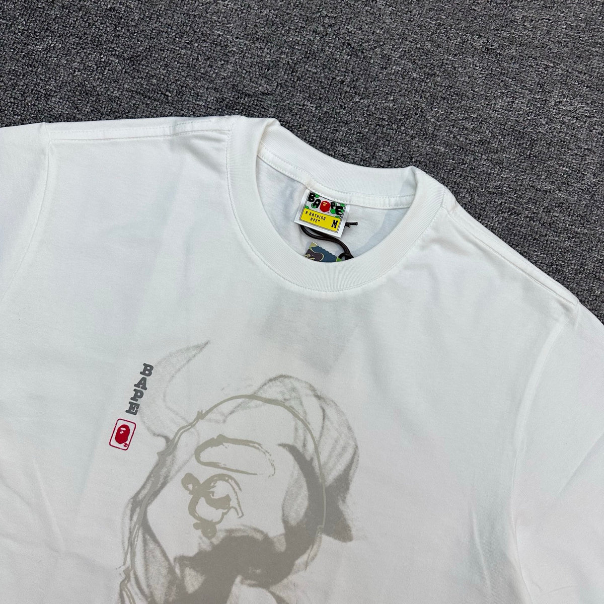 BAPE FW25 Mosquito Coil Ink Wash Ape Sumi-E Oversized Heavyweight Unisex T-Shirt