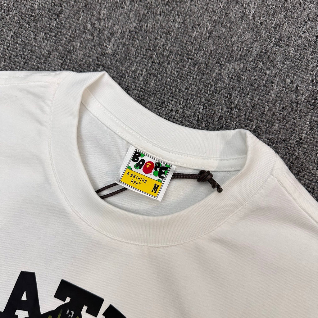 BAPE FW25 A Bathing Ape College Shark Camo Fill Oversized Heavyweight Unisex T-Shirt