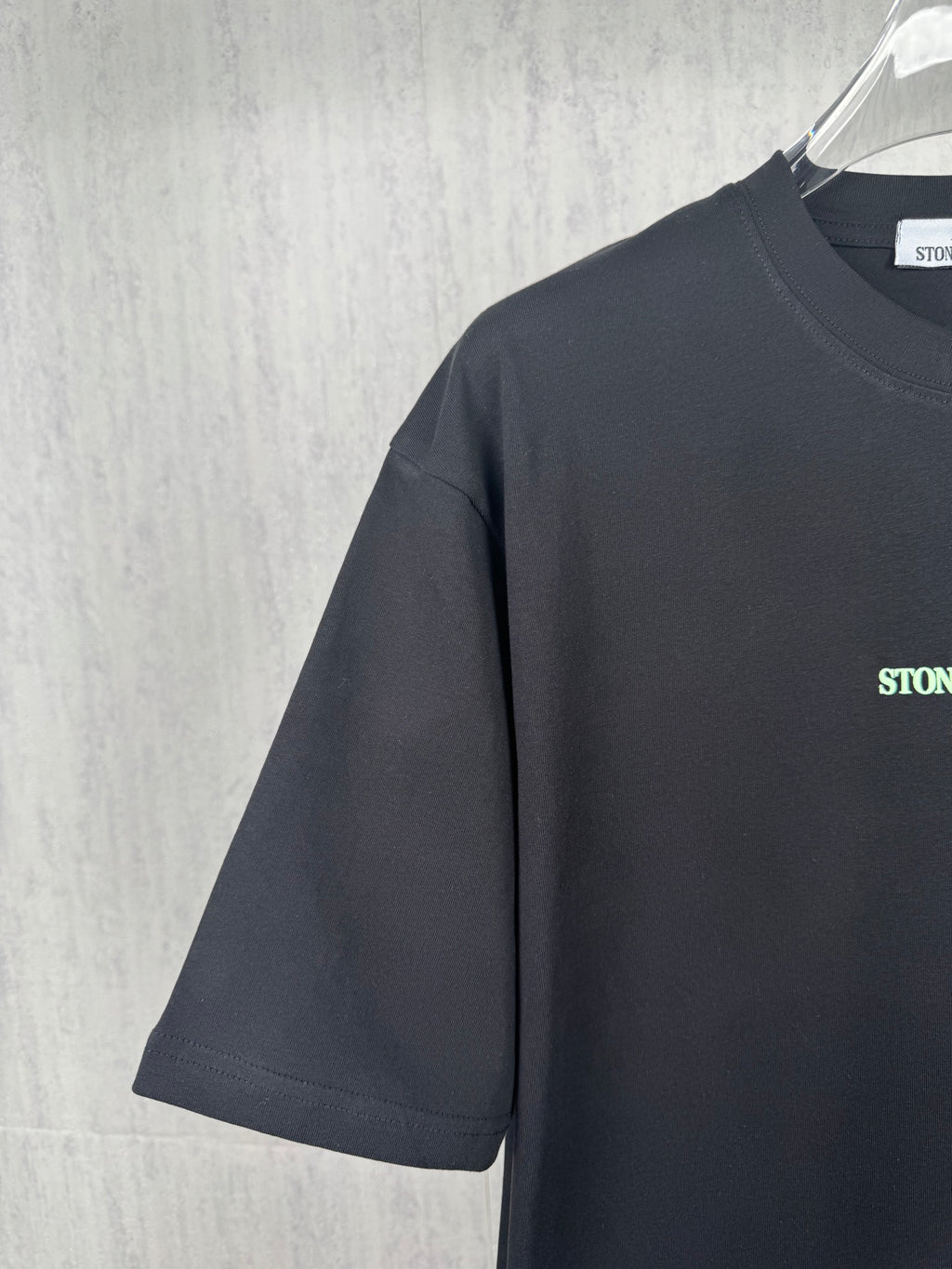 Stone Island Essentials Small Green Compass Logo Print Crew Neck T-Shirt