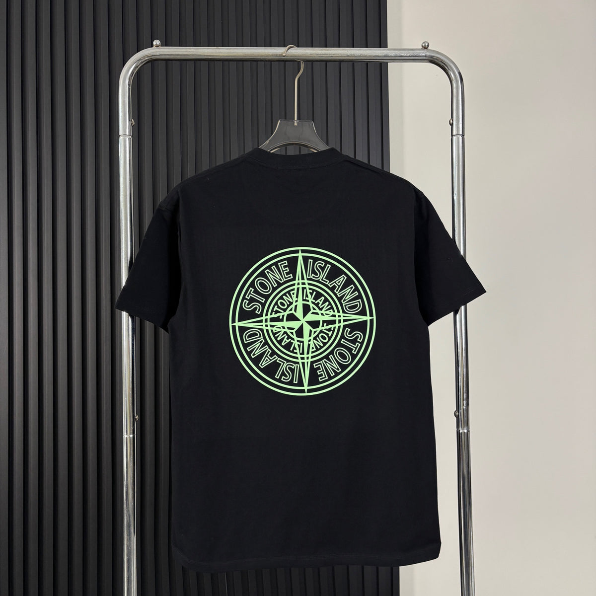 Stone Island Centre Chest Puff Print Compass Logo Oversized Cotton Tee