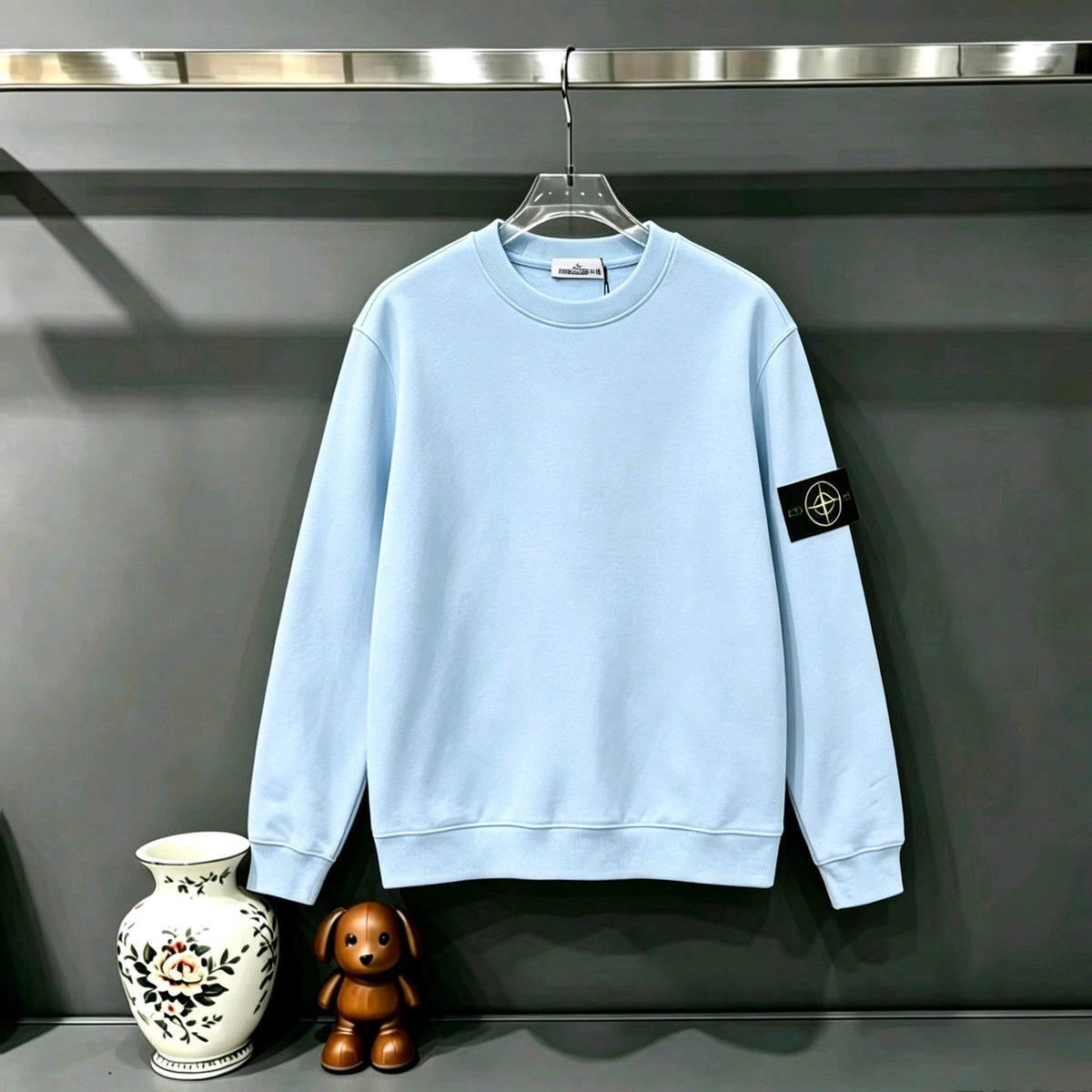 Stone Island Classic Compass Badge Crewneck Sweatshirt