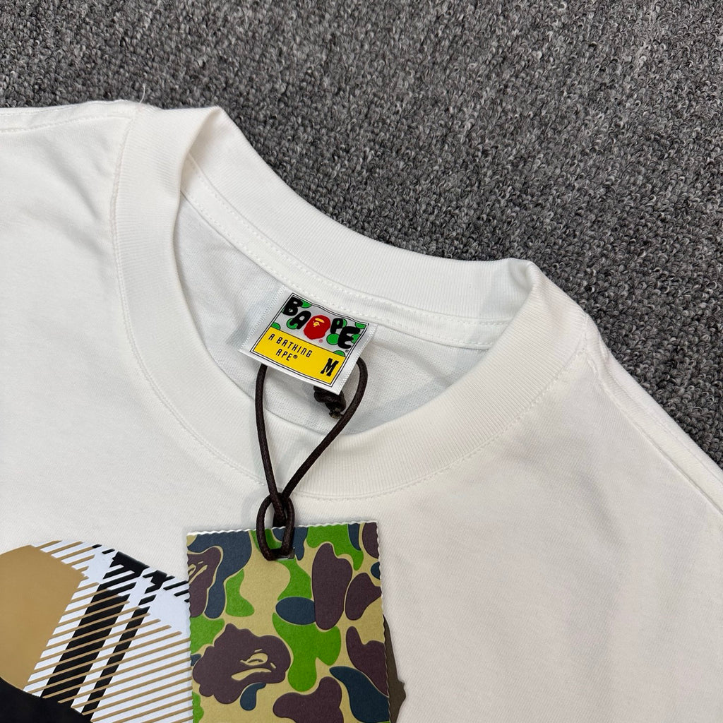 BAPE Tartan Plaid Ape Head T-Shirt