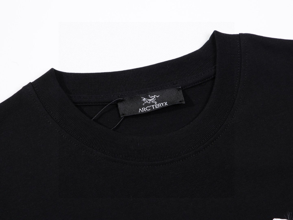 Arc'teryx Multicolor Fossil‑Bird Graphic Letter Print Short‑Sleeve T‑Shirt