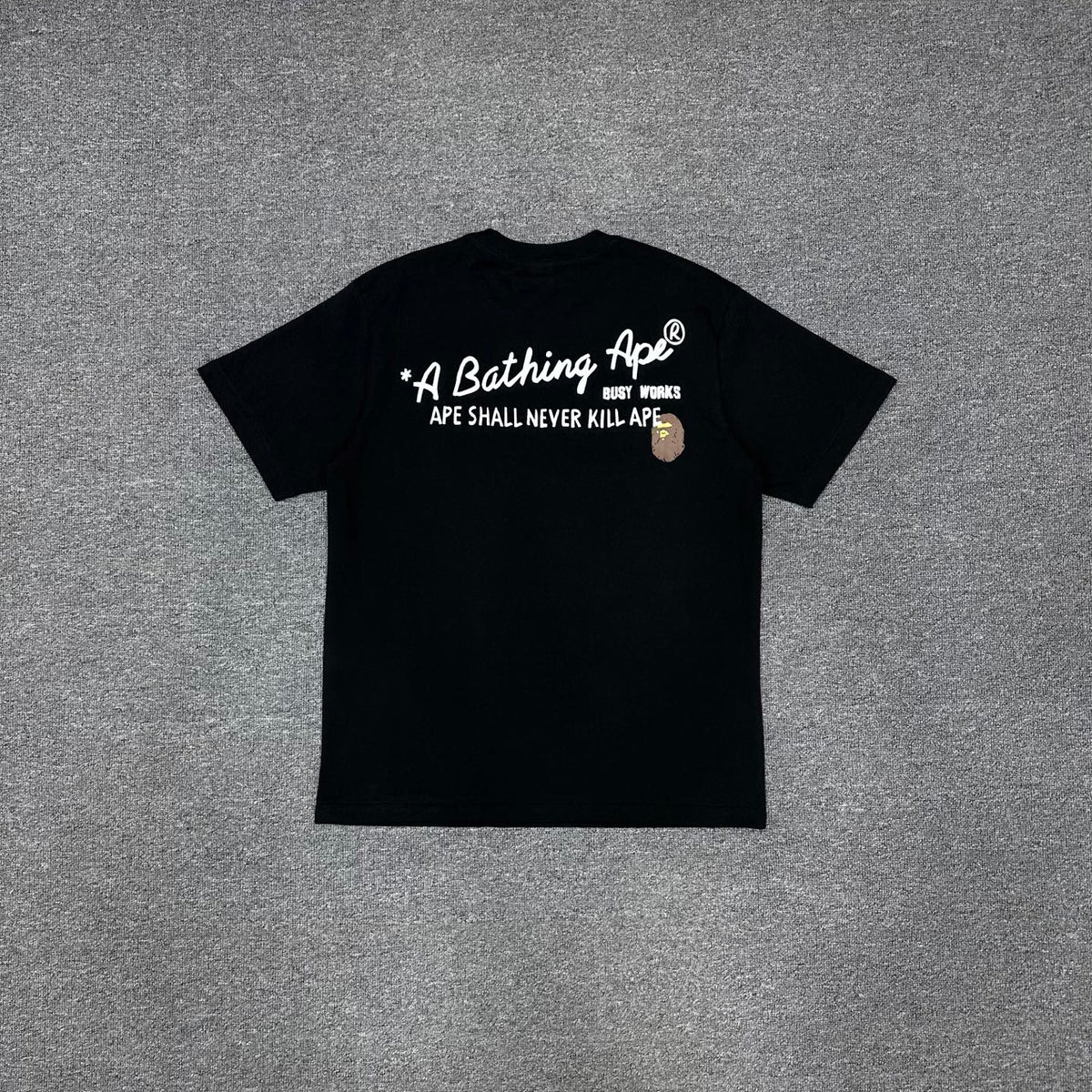 BAPE SS25 Back to School "1993" Camo-Fill College Logo Left Chest Oversized Heavyweight Unisex T-Shirt