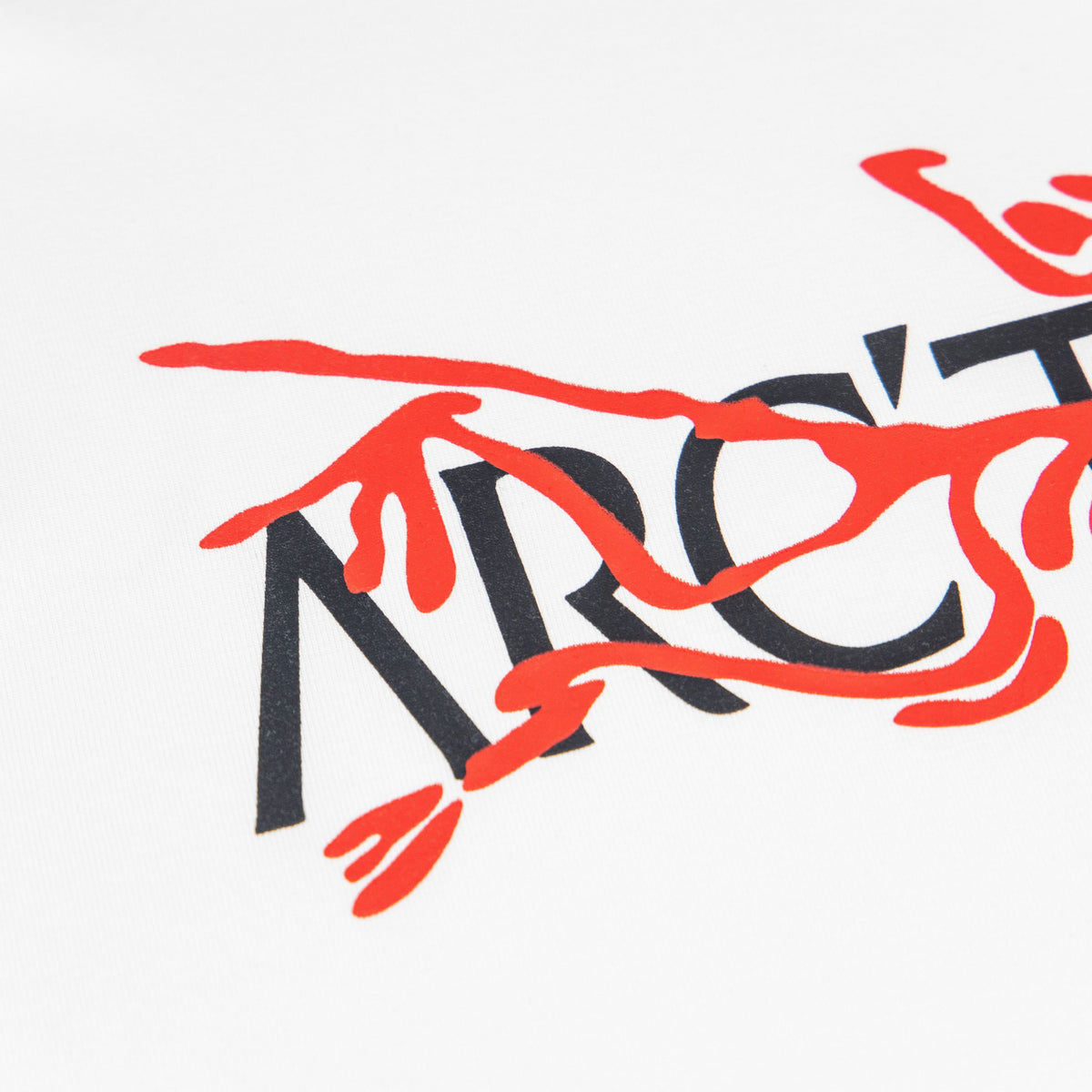Arc'teryx Red Bird Graffiti Logo Oversized T-Shirt