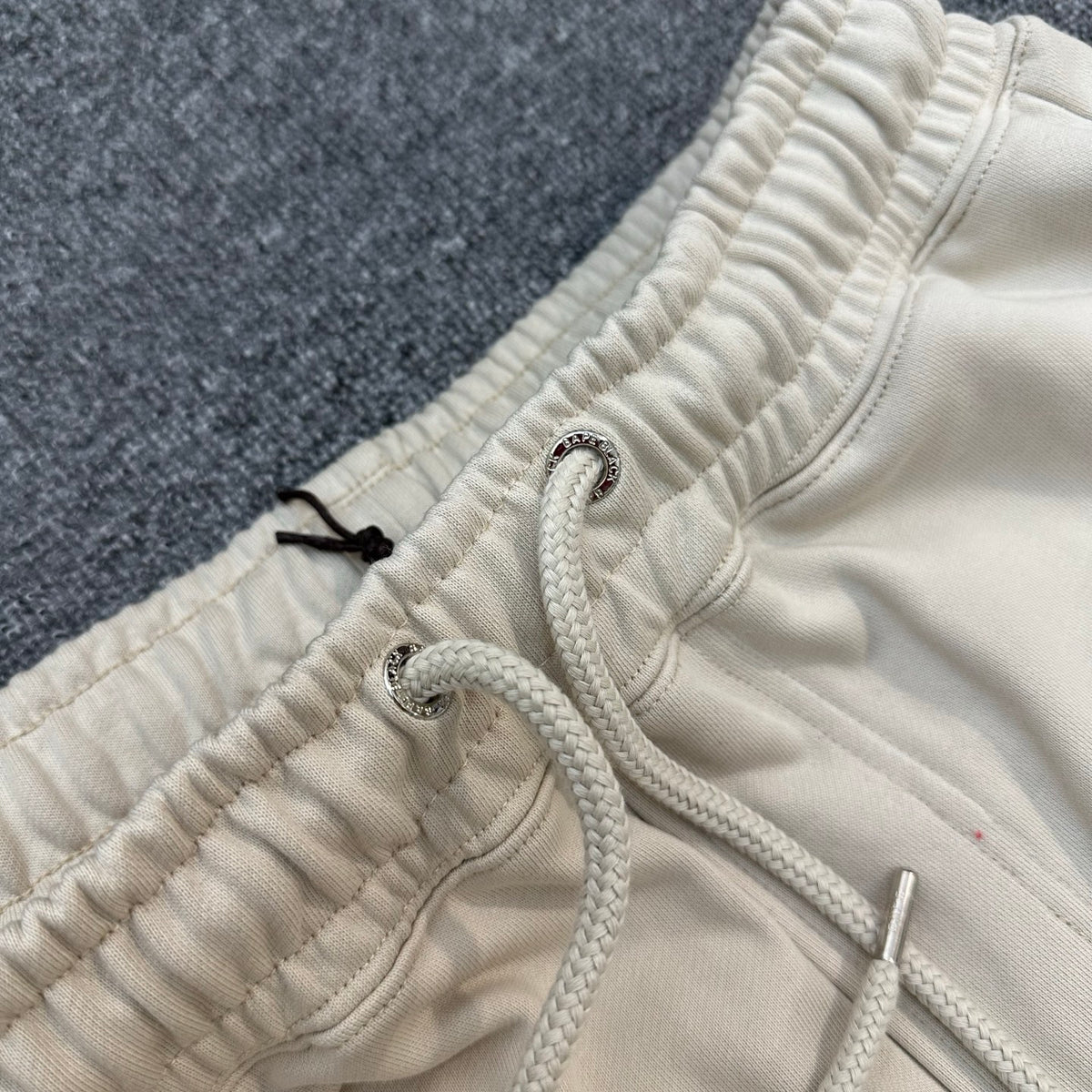 BAPE BLACK Ape Head Headdress Embroidered Shorts - Stone White