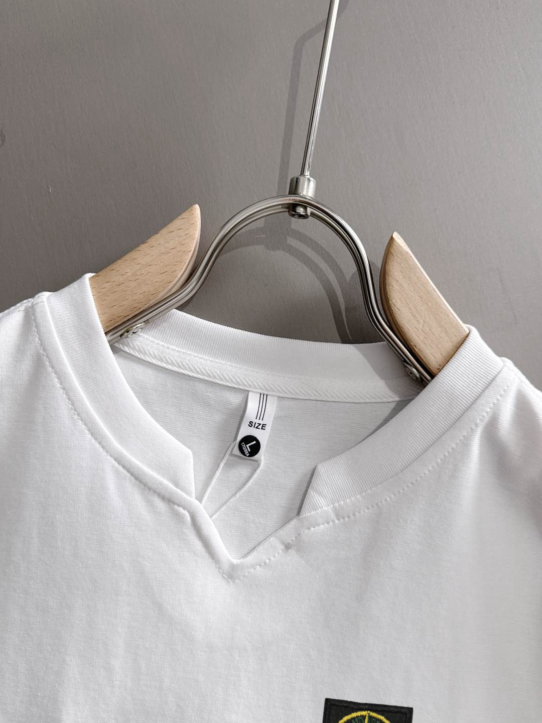 Stone Island Heavyweight Cotton Crew Neck T-Shirt with Left Chest Compass Badge