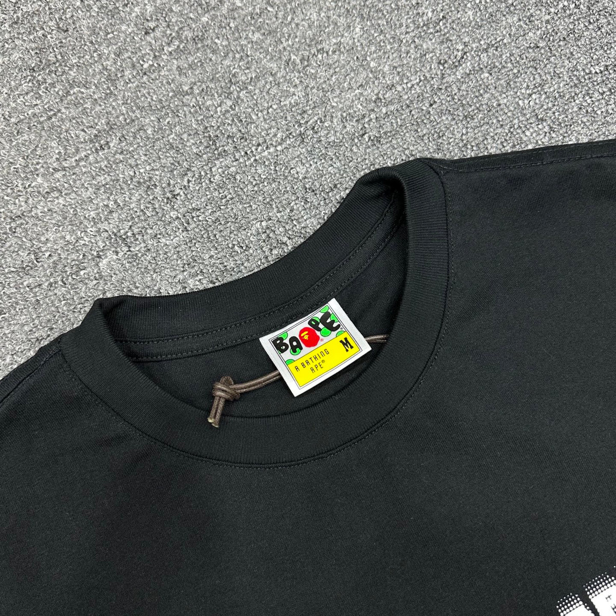 BAPE SS25 Pixel Font "Why Are All Apes Created Equal?" Double-Sided Oversized Heavyweight Unisex T-Shirt