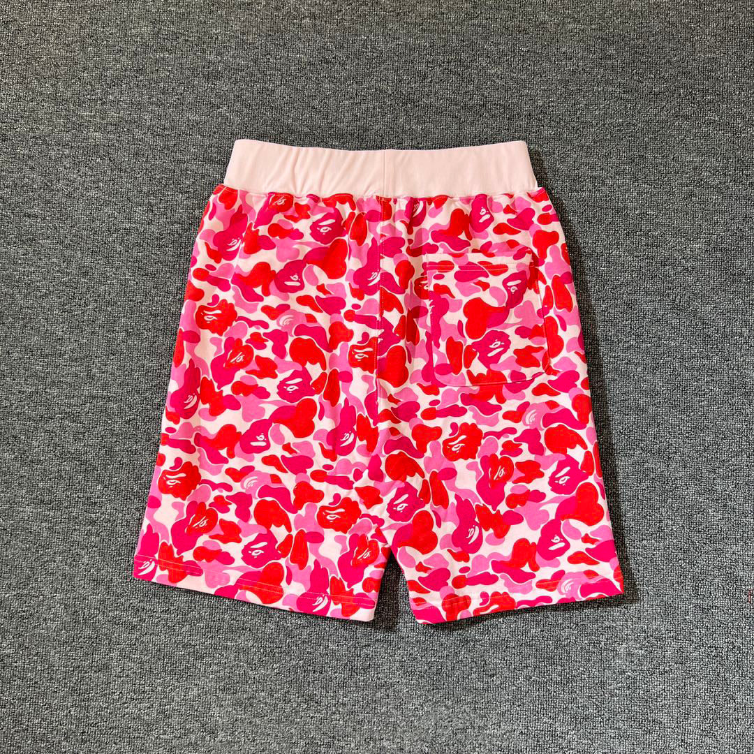 BAPE ABC Camo Shark Shorts - Pink
