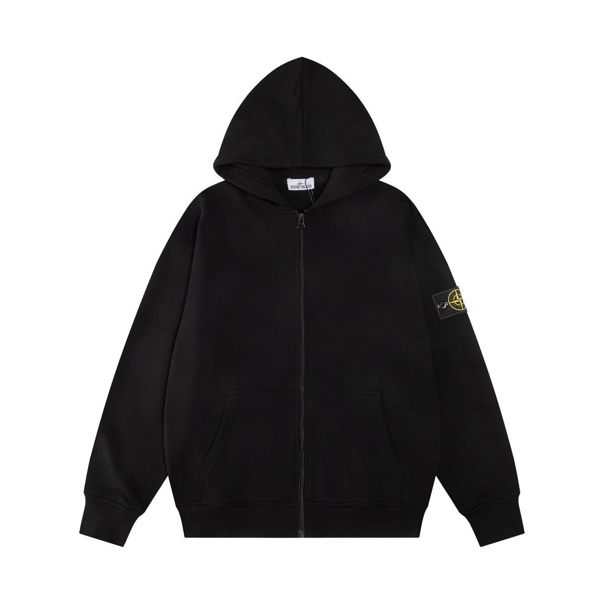 Stone Island Heavyweight Cotton Fleece Full-Zip Hoodie with Compass Badge