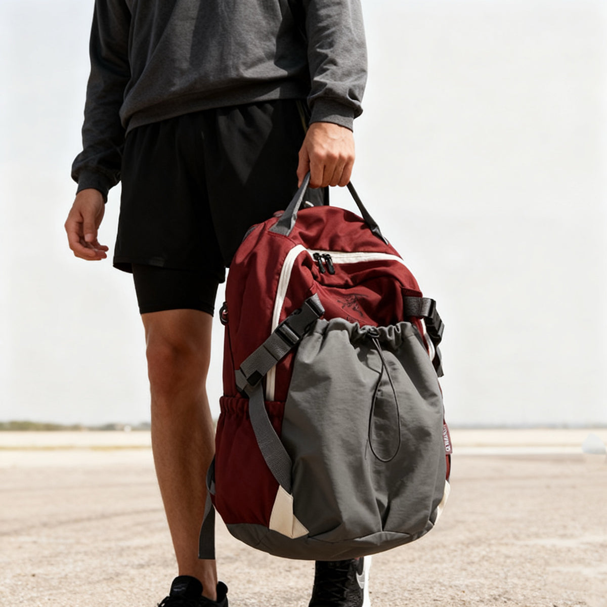 Arc'teryx Color‑Block Drawstring Pocket Backpack, Large‑Capacity Outdoor Travel Daypack Unisex