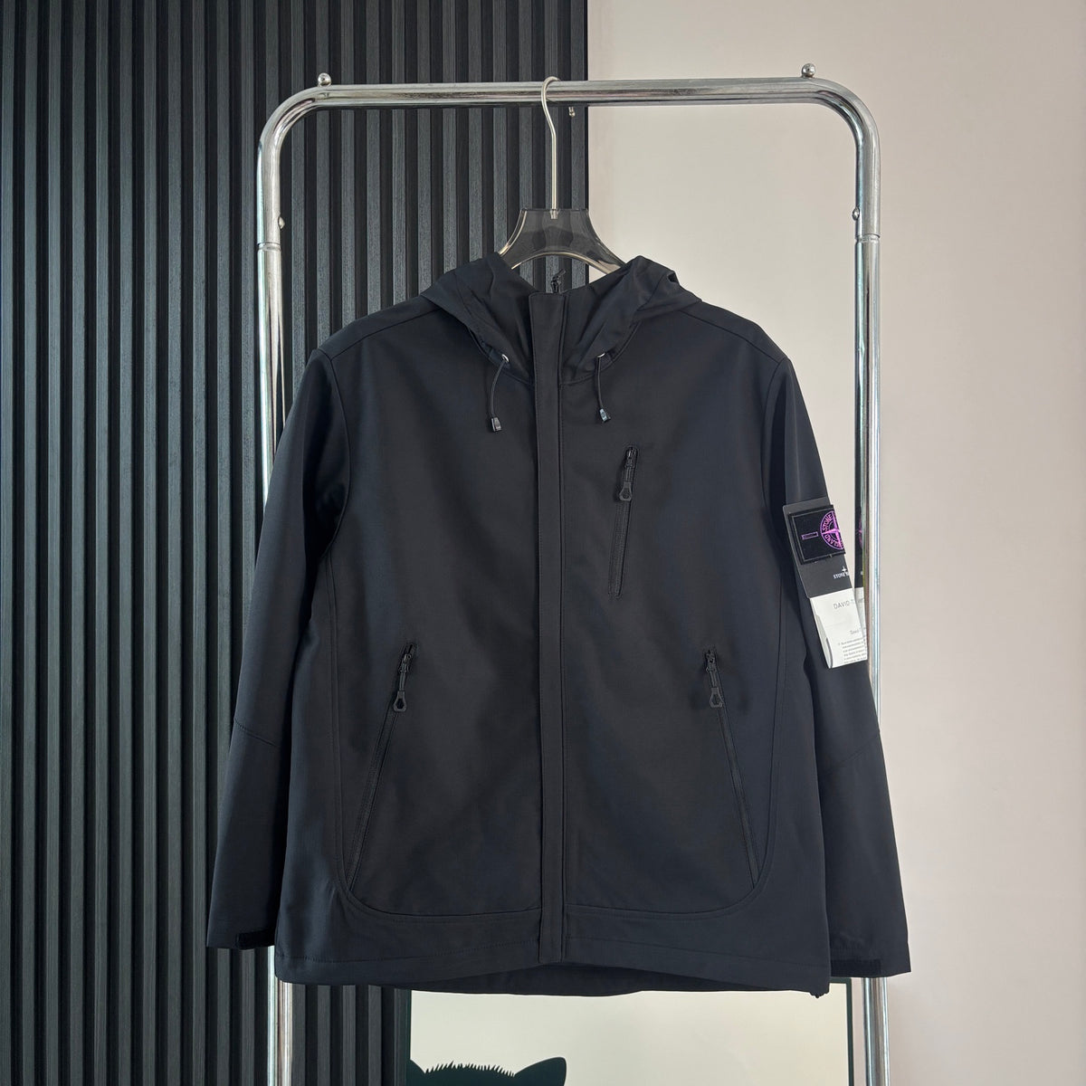 Stone Island Softshell Multi-Pocket Hooded Jacket with Compass Badge