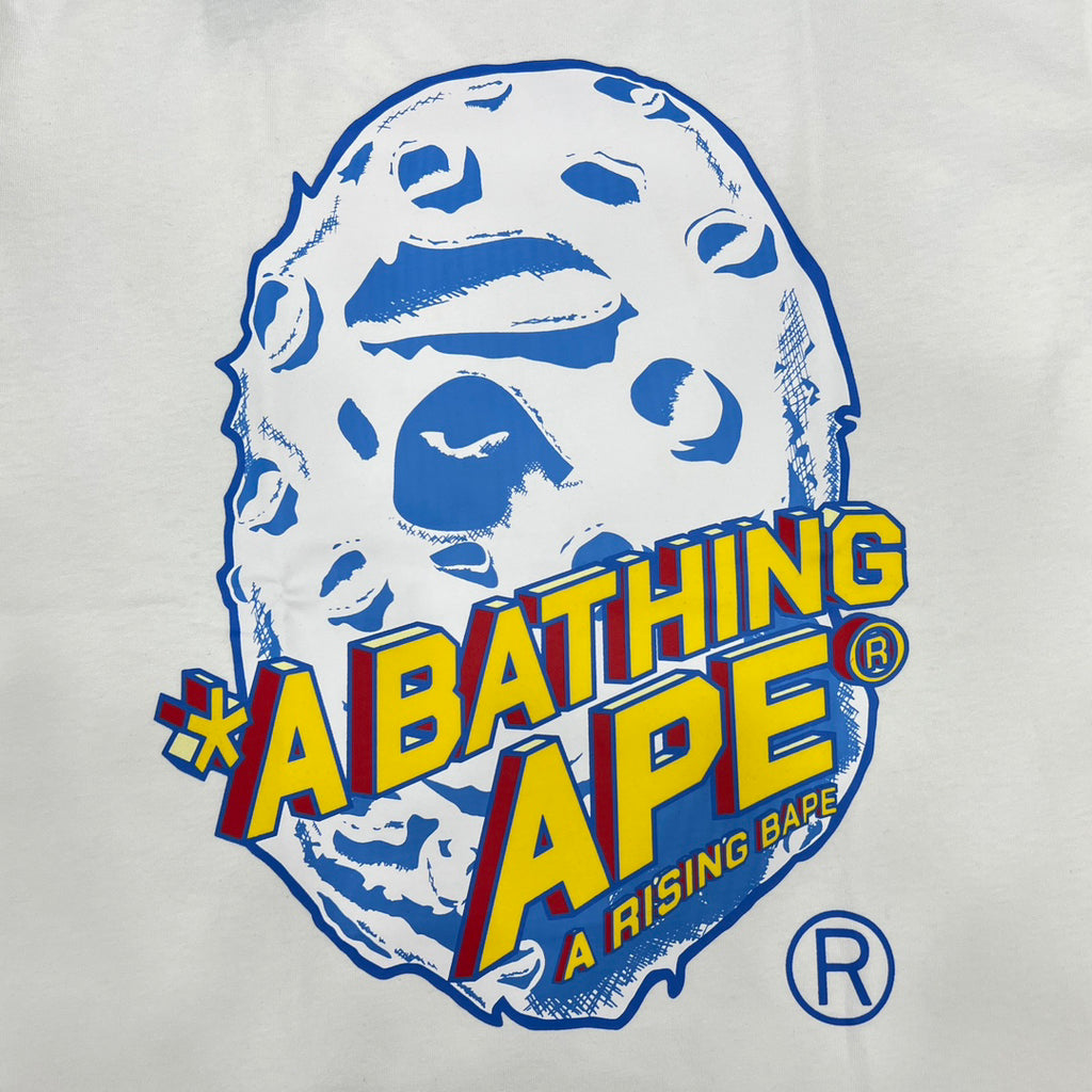 BAPE A Rising Bape Moon Ape Head Sci-Fi Comic Tee Oversized Unisex T-Shirt