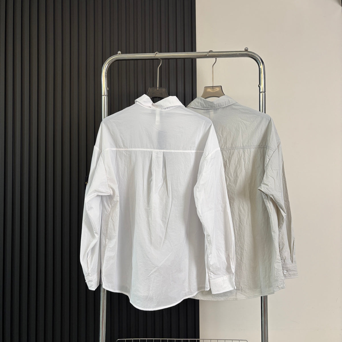 Stone Island Lightweight Sun-Protection Overshirt with Compass Badge Sleeve Patch