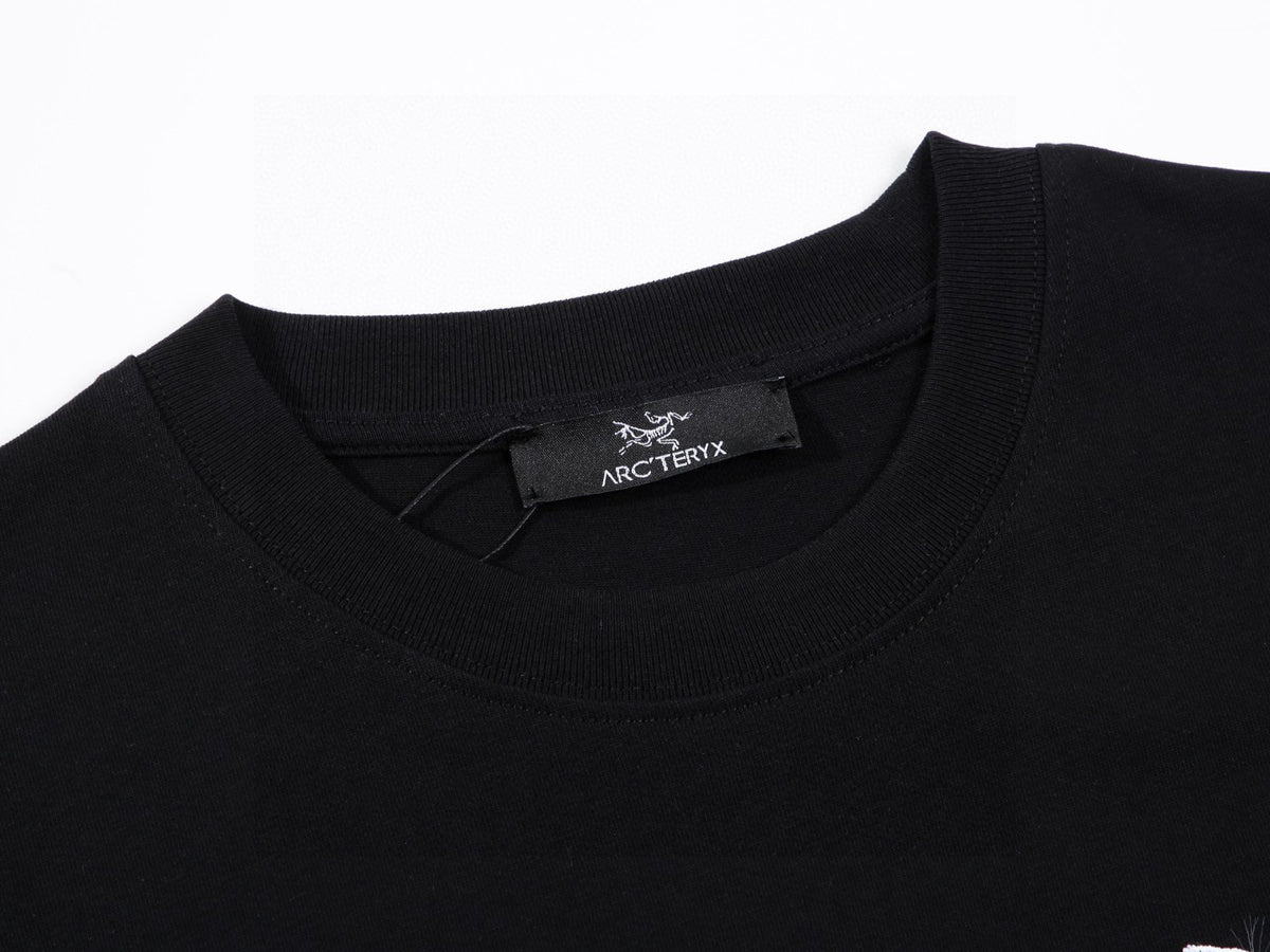 Arc'teryx Multi‑Overlay Bird Skeleton Rhinestone‑Style Graphic Short‑Sleeve T‑Shirt Unisex