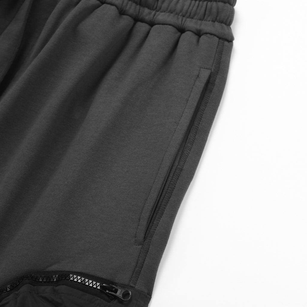 Stone Island Cotton Fleece Cargo Shorts with Nylon Cargo Pocket and Yellow-Green Compass Badge