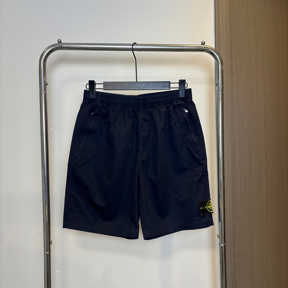 Stone Island Mid-Length Utility Cotton Shorts with Elasticated Waist and Compass Badge