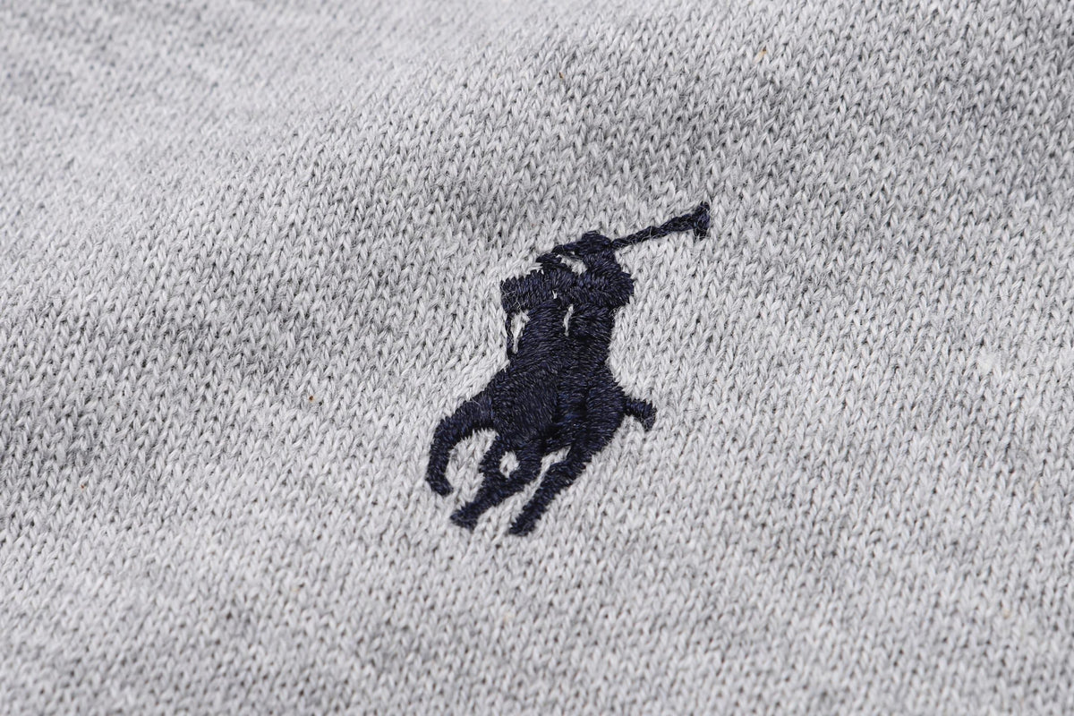 Polo Ralph Lauren Men’s Long‑Sleeve Knit Polo Sweater With Navy Pony Embroidery