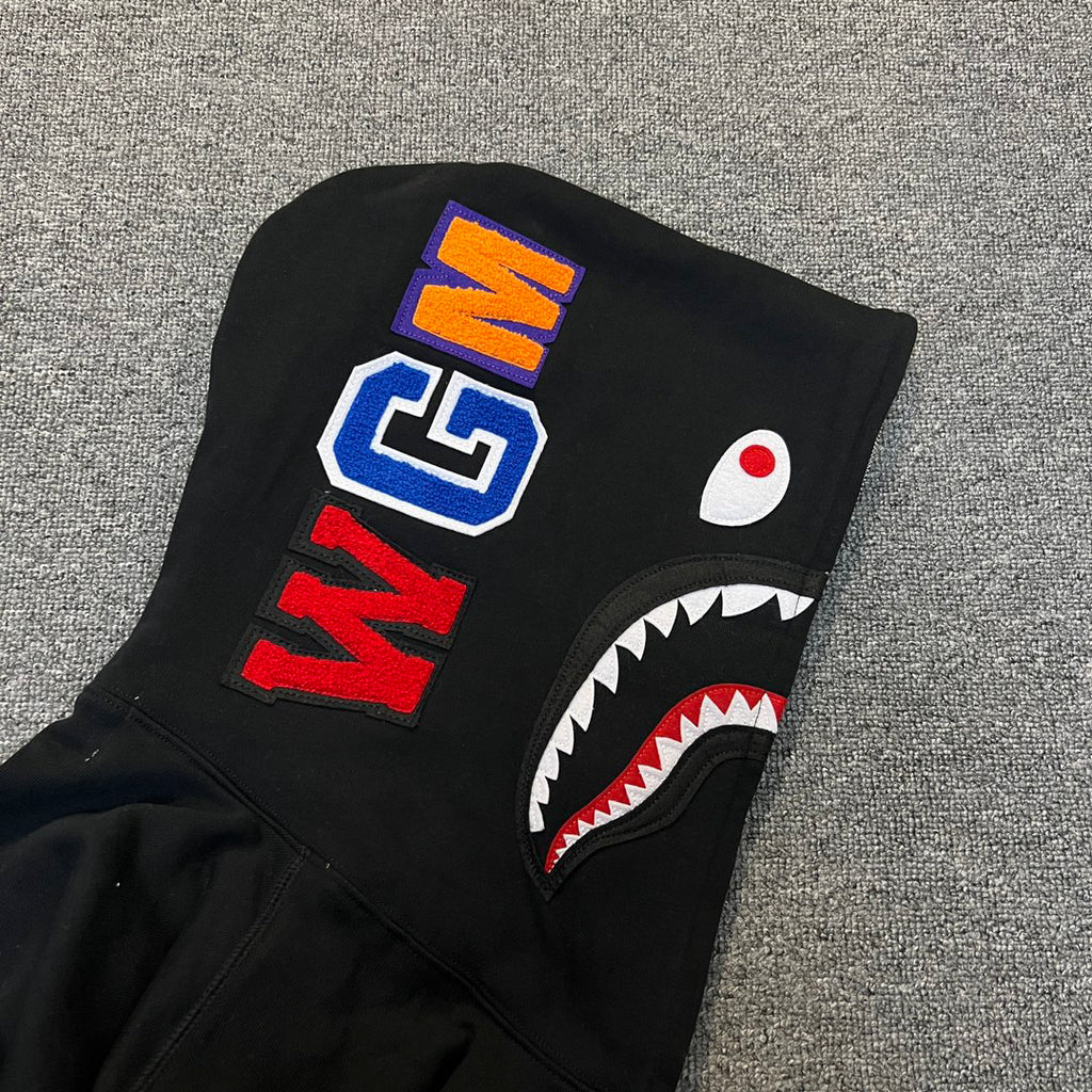 BAPE Solid Shark Full-Zip Hoodie - Gray / Black