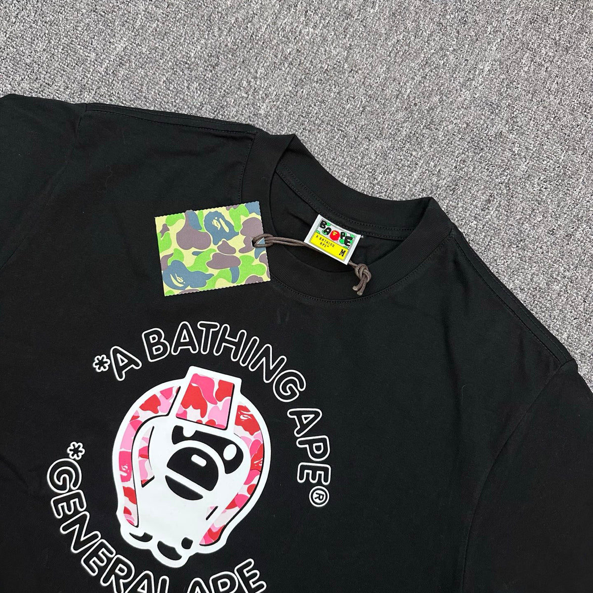 BAPE SS26 General Ape T-Shirt — White / Black