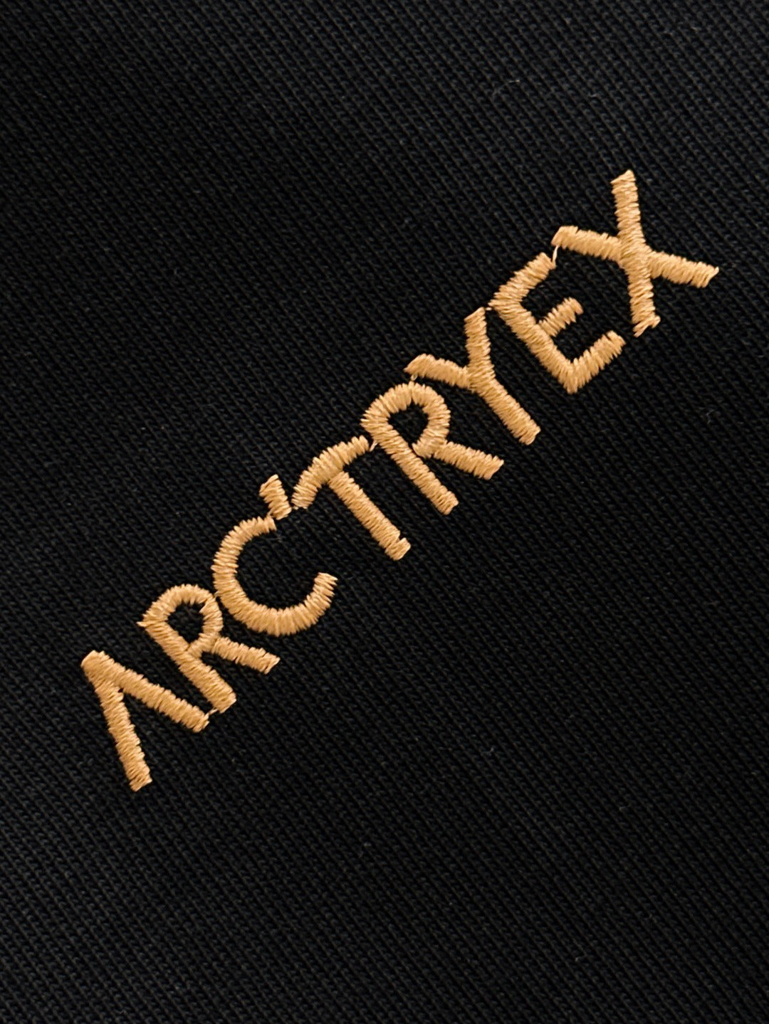 Arc'teryx Gold Archaeopteryx & Wordmark Chest Embroidery 260gsm Double-Yarn Unisex T-Shirt