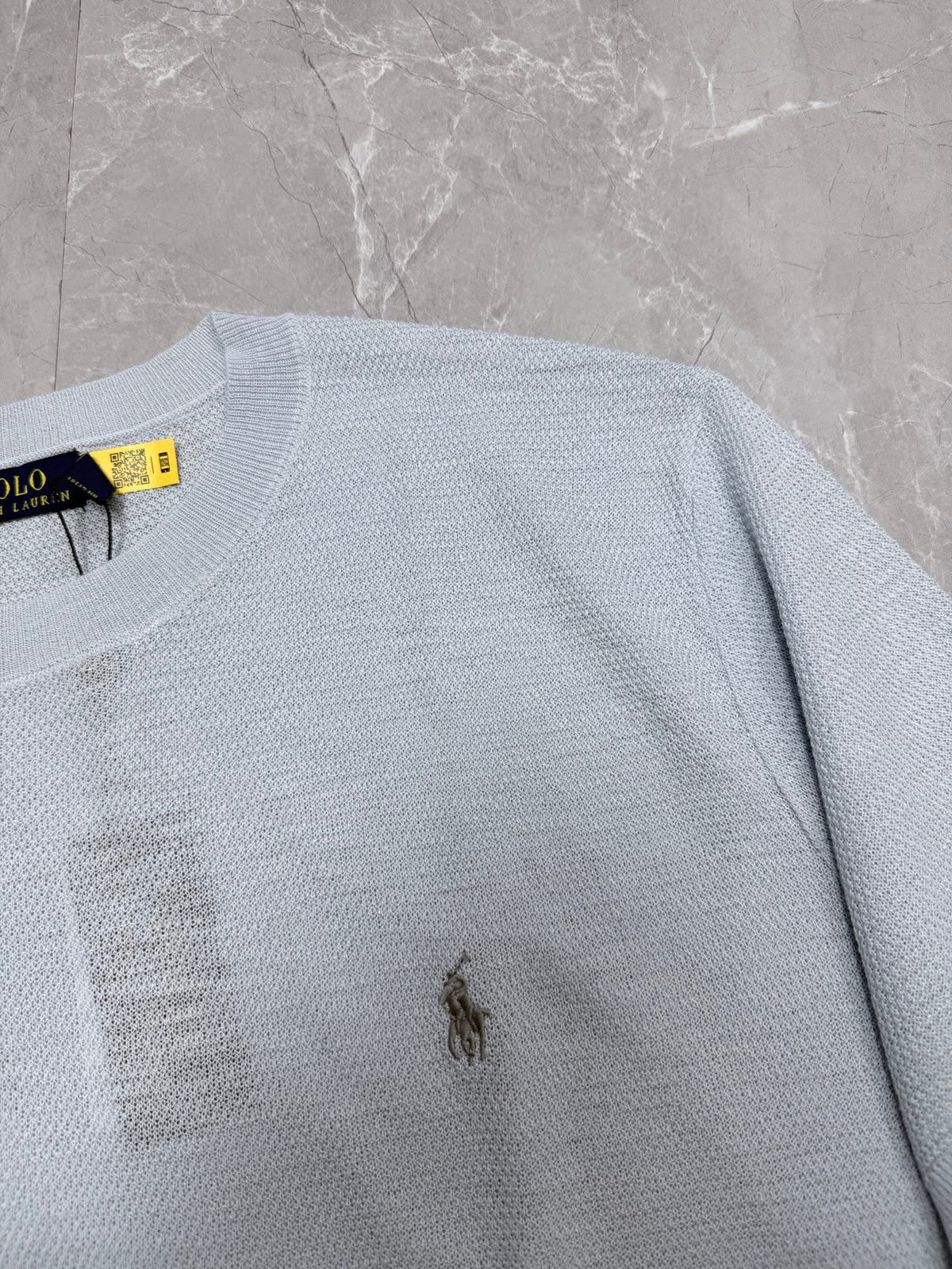 Ralph Lauren Men's Waffle‑Knit Crew Neck Short‑Sleeve T‑Shirt