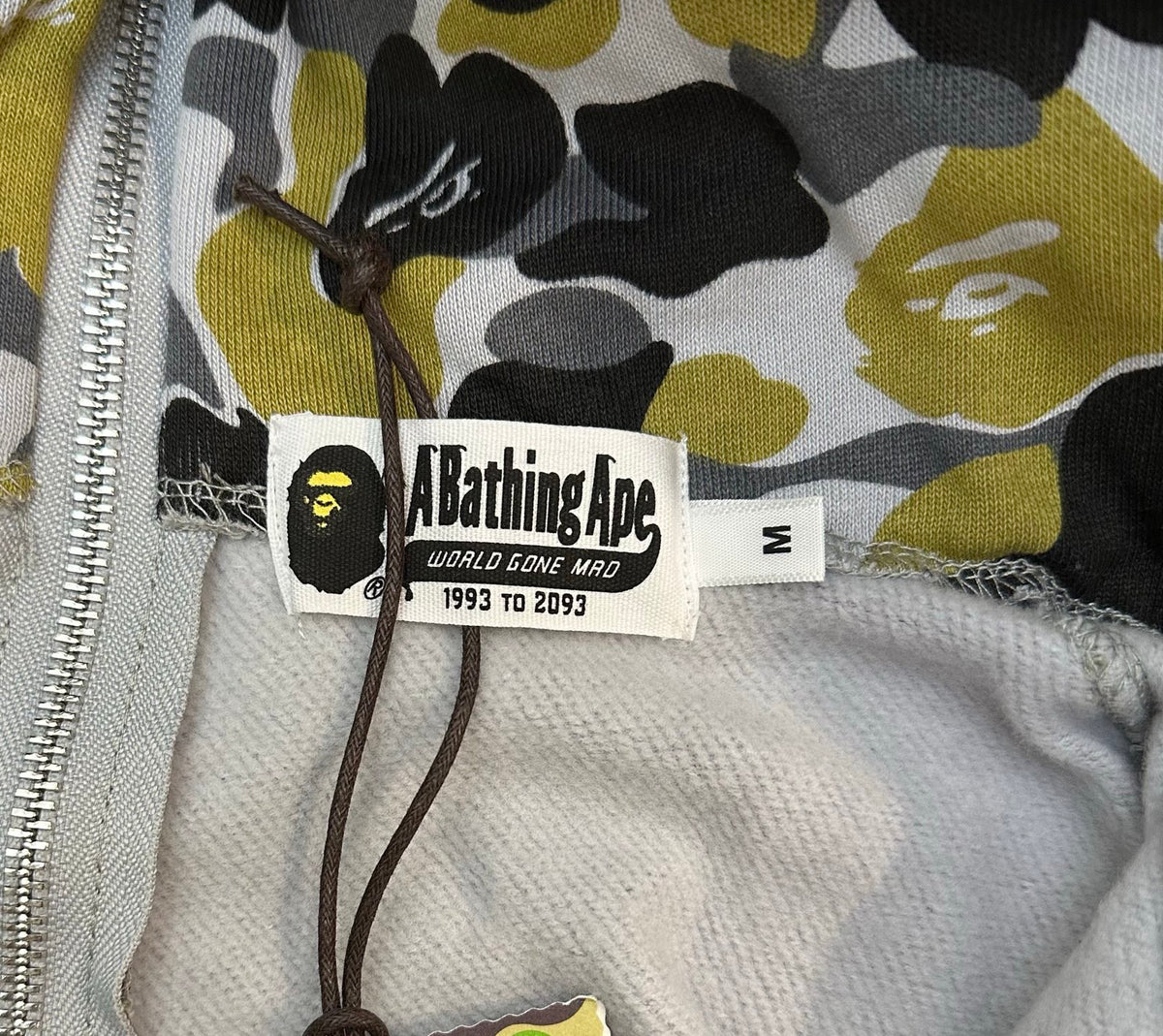 BAPE FW24 Yellow-Green ABC Camo Shark Full-Zip Hoodie - Ginza Limited