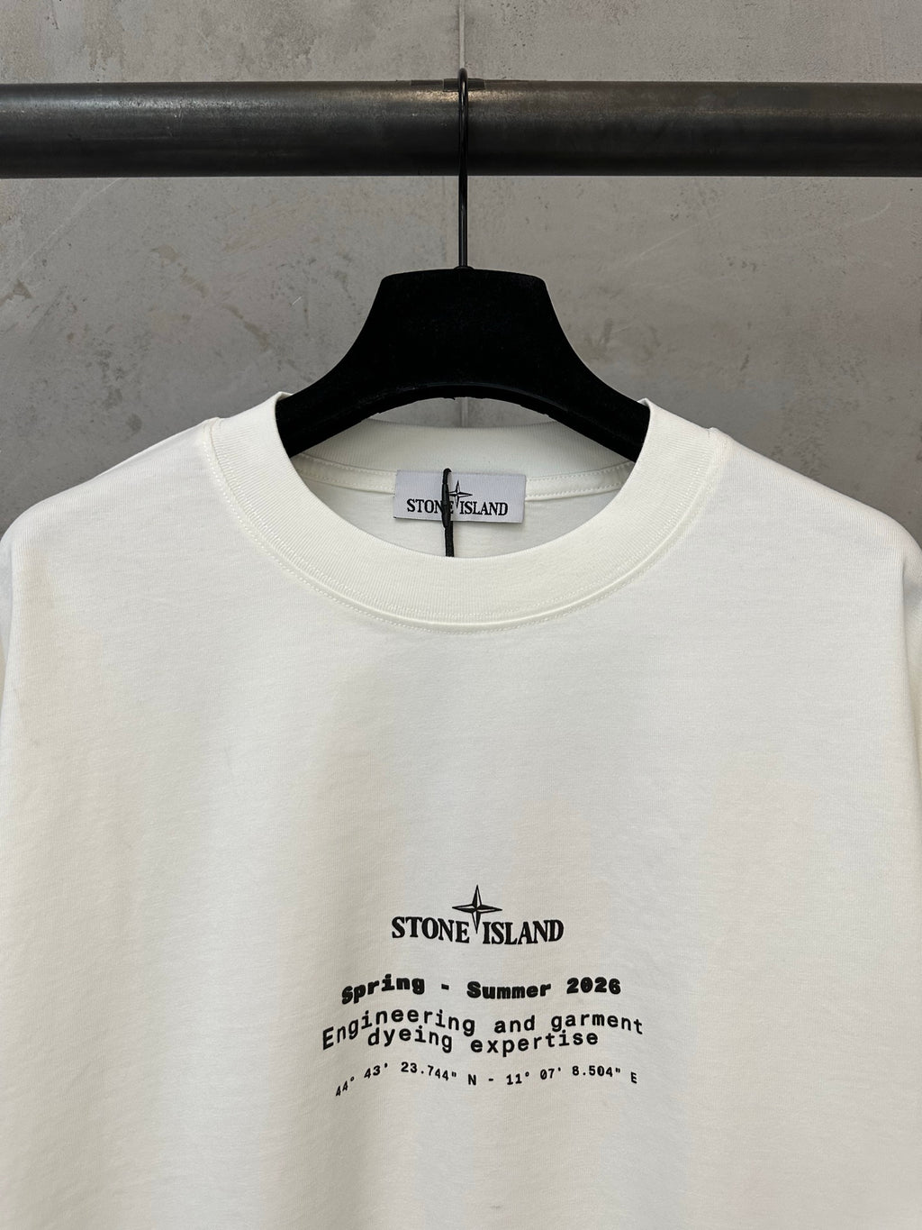 Stone Island Spring Summer 2026 Archive Text Print Long Sleeve Tee - 2 Colors