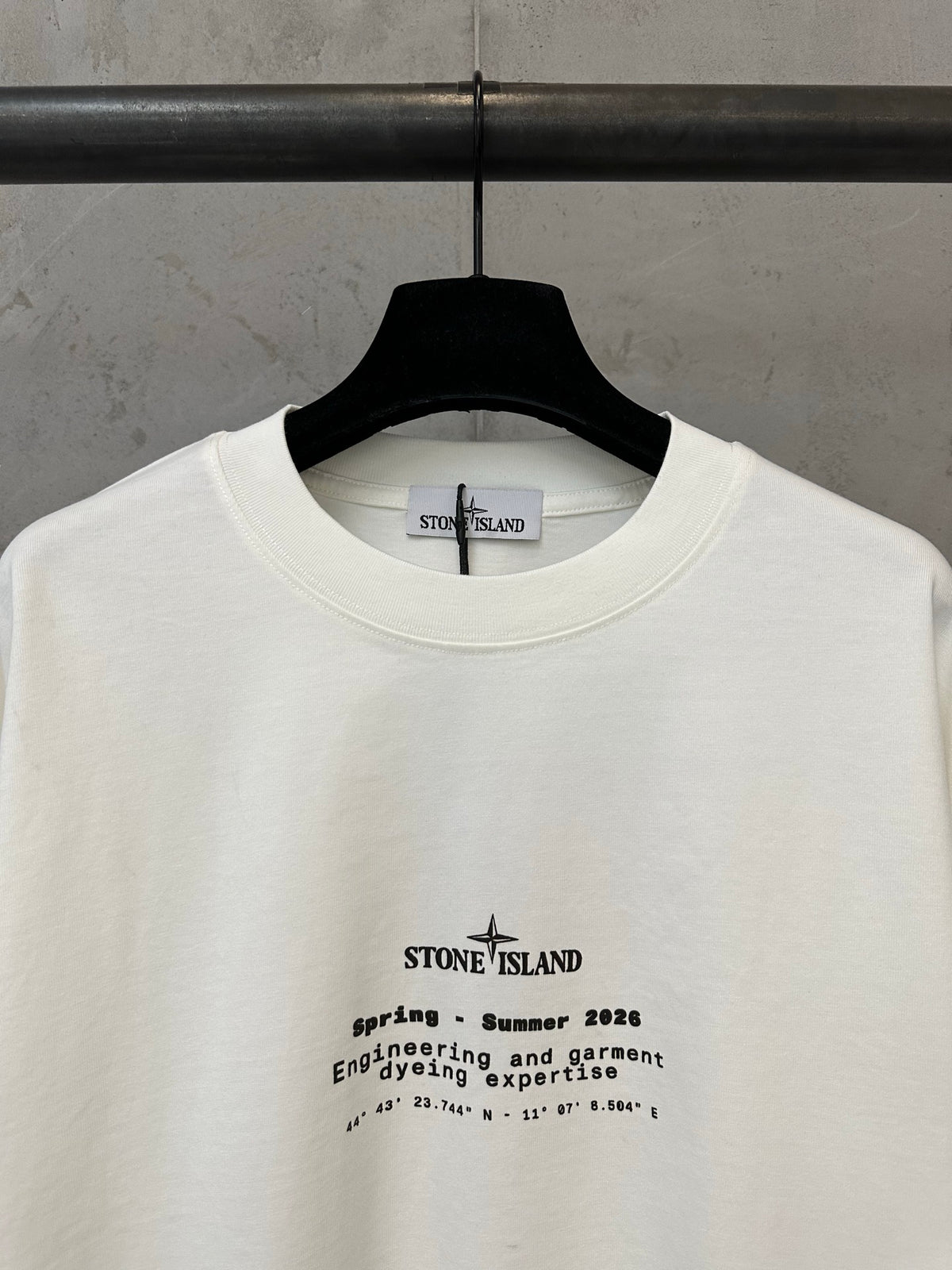 Stone Island Spring Summer 2026 Archive Text Print Long Sleeve Tee - 2 Colors