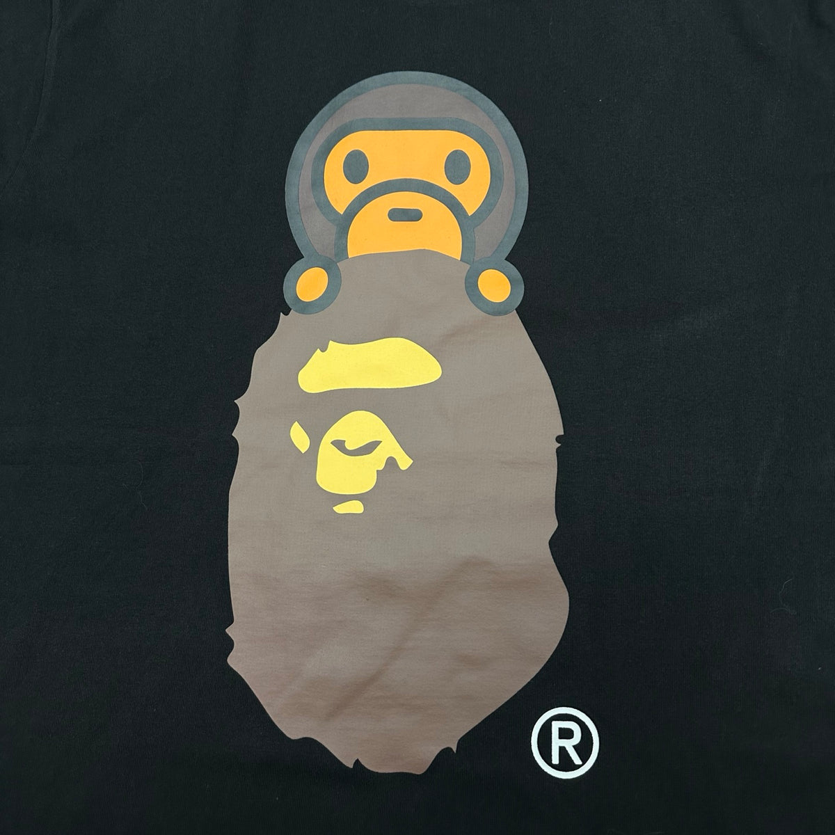 BAPE FW24 Baby Milo on Ape Head T-Shirt — White / Black