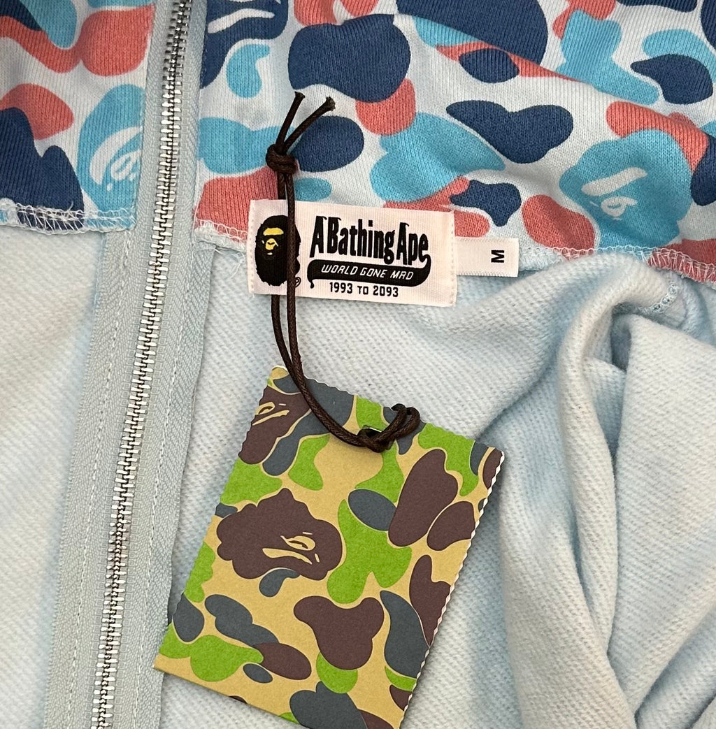 BAPE PA Series Coral Blue ABC Camo Shark Full-Zip Hoodie - Hangzhou City Limited