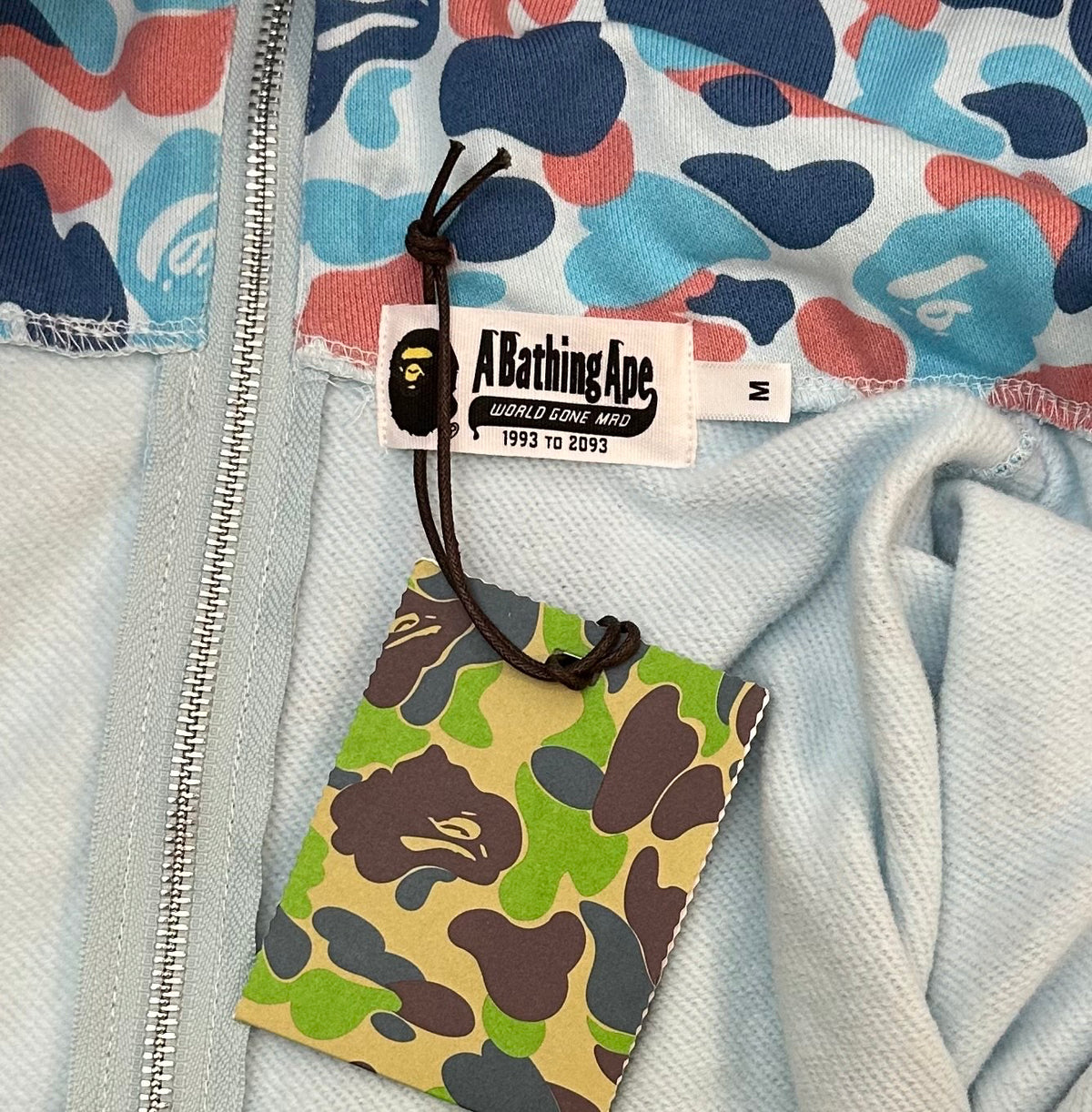 BAPE PA Series Coral Blue ABC Camo Shark Full-Zip Hoodie - Hangzhou City Limited