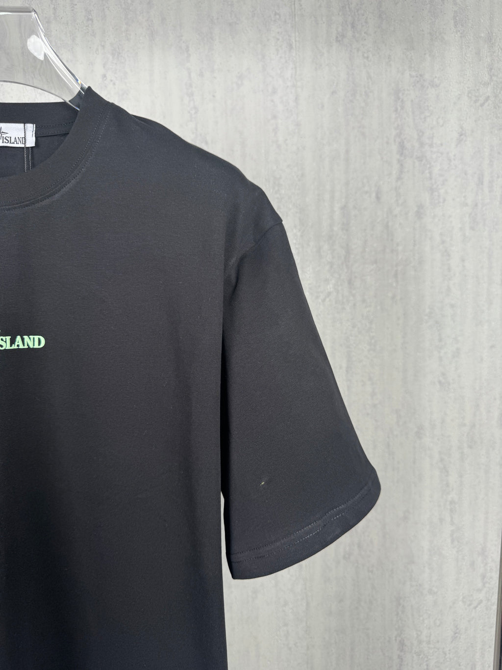 Stone Island Essentials Small Green Compass Logo Print Crew Neck T-Shirt
