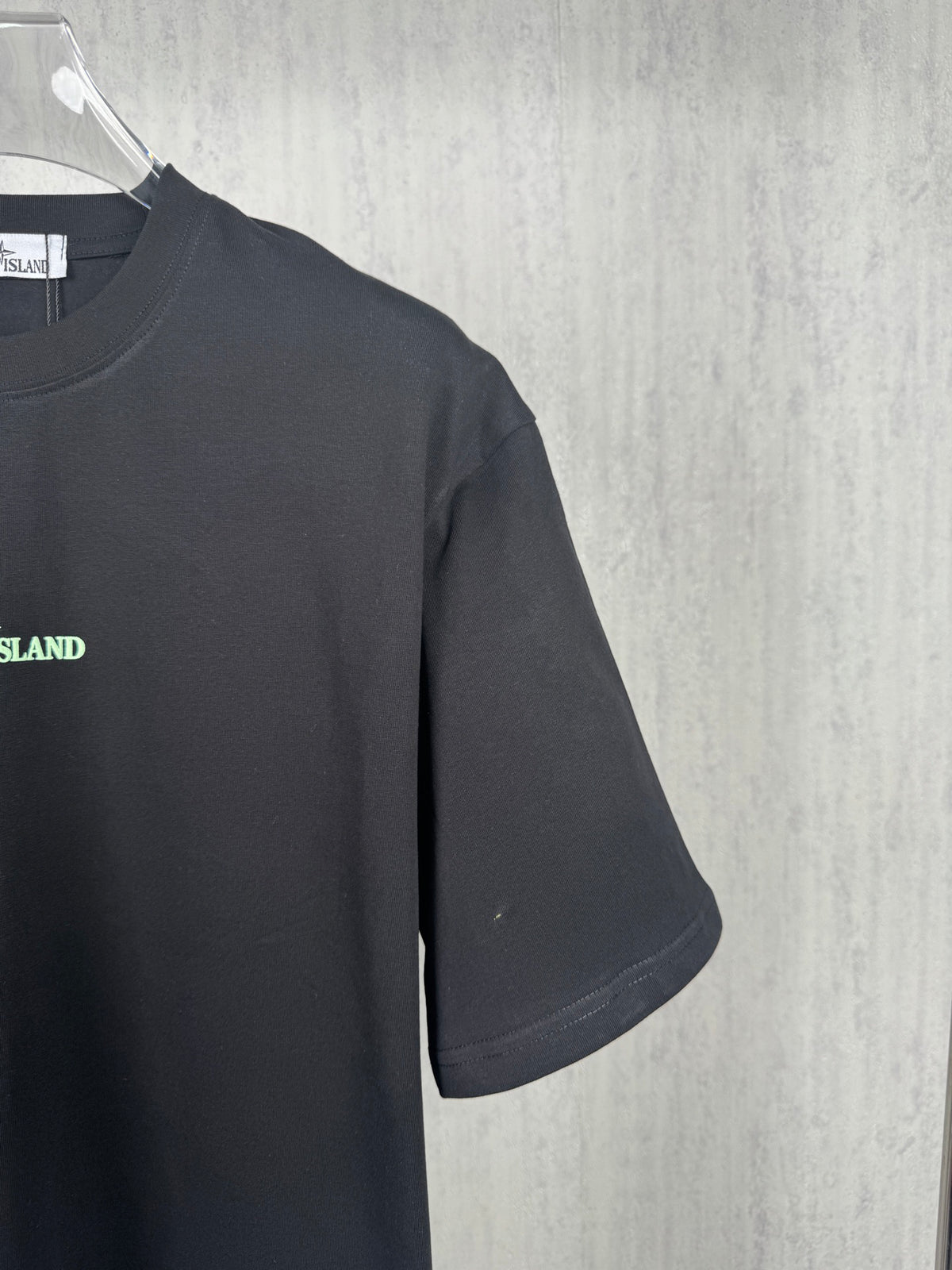 Stone Island Essentials Small Green Compass Logo Print Crew Neck T-Shirt