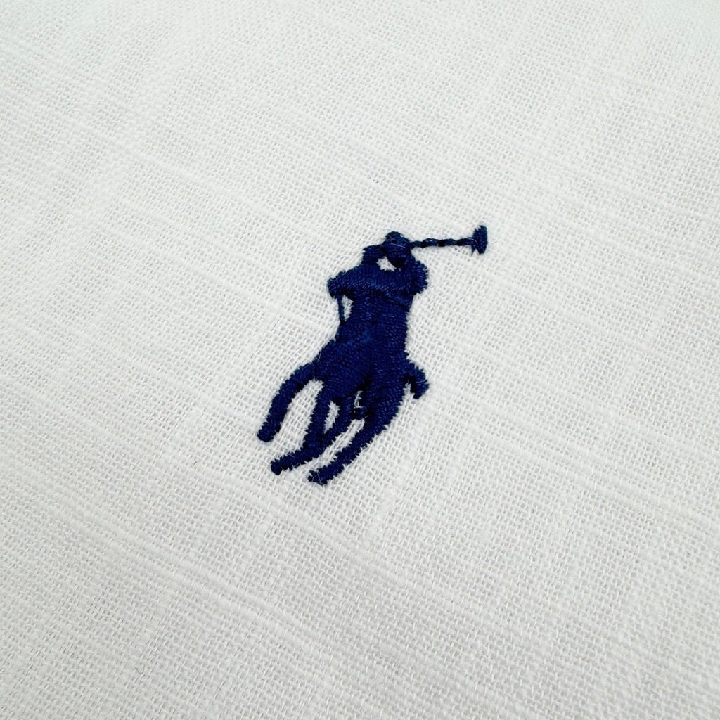 Ralph Lauren Men's Short‑Sleeve Linen‑Blend Button‑Down Shirt With Embroidered Pony Logo