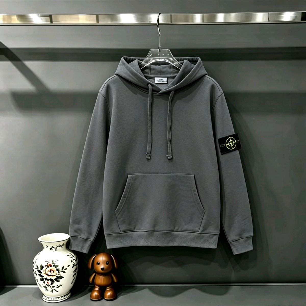 Stone Island Classic Compass Badge Pullover Hoodie Sweatshirt