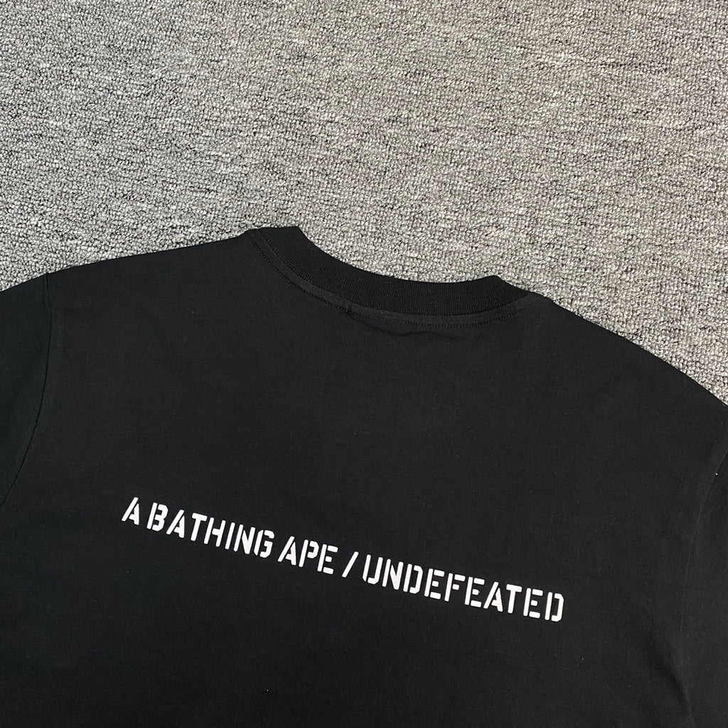 BAPE × UNDEFEATED Green Camo Ape Head Collab Oversized Unisex T-Shirt