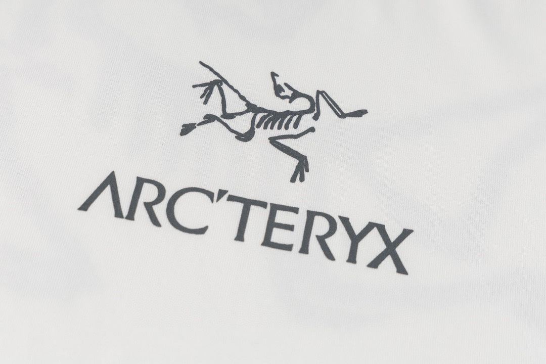 Arc'teryx Chest Bird Logo Back Marble‑Texture Fossil Bird SS T‑Shirt