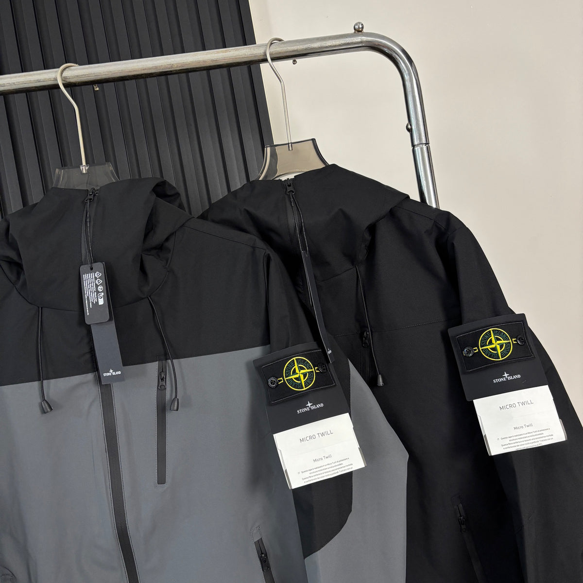 Stone Island Micro Twill Hooded Technical Shell Jacket with Compass Badge