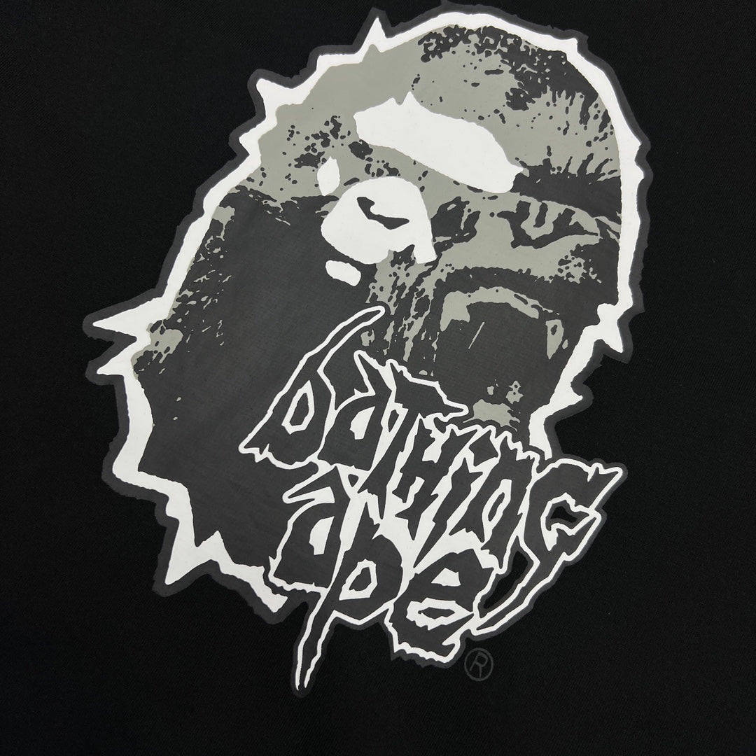 BAPE Mad Ape Head Thorn Crown Heavy Metal Tee Oversized Unisex T-Shirt