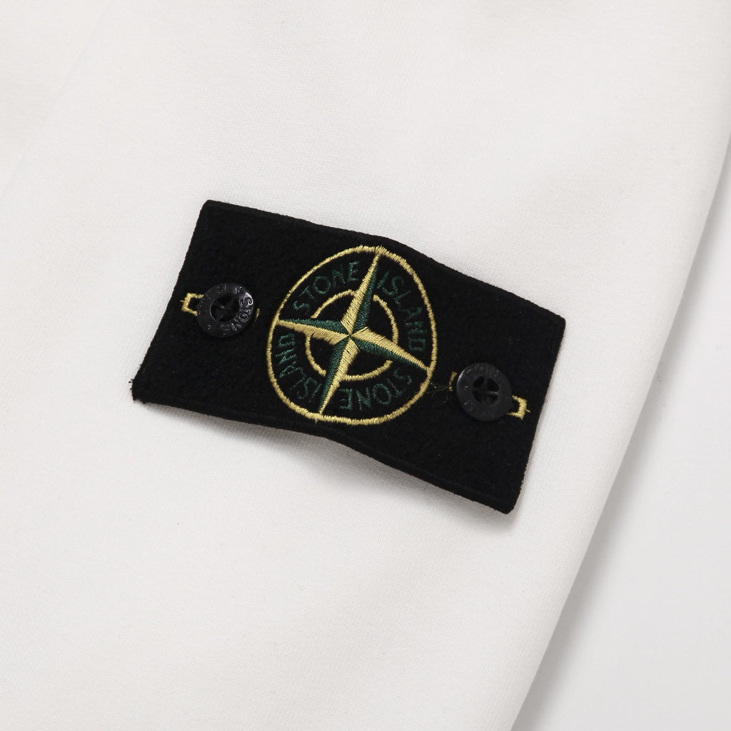 Stone Island Cotton Half-Zip Mock Neck Sweatshirt with Left Sleeve Compass Badge